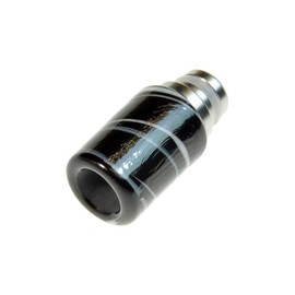Armerah Swirl 510 Drip Tip eCig Mouthpiece Short/Big Jade/Stainless-Steel Single in Black
