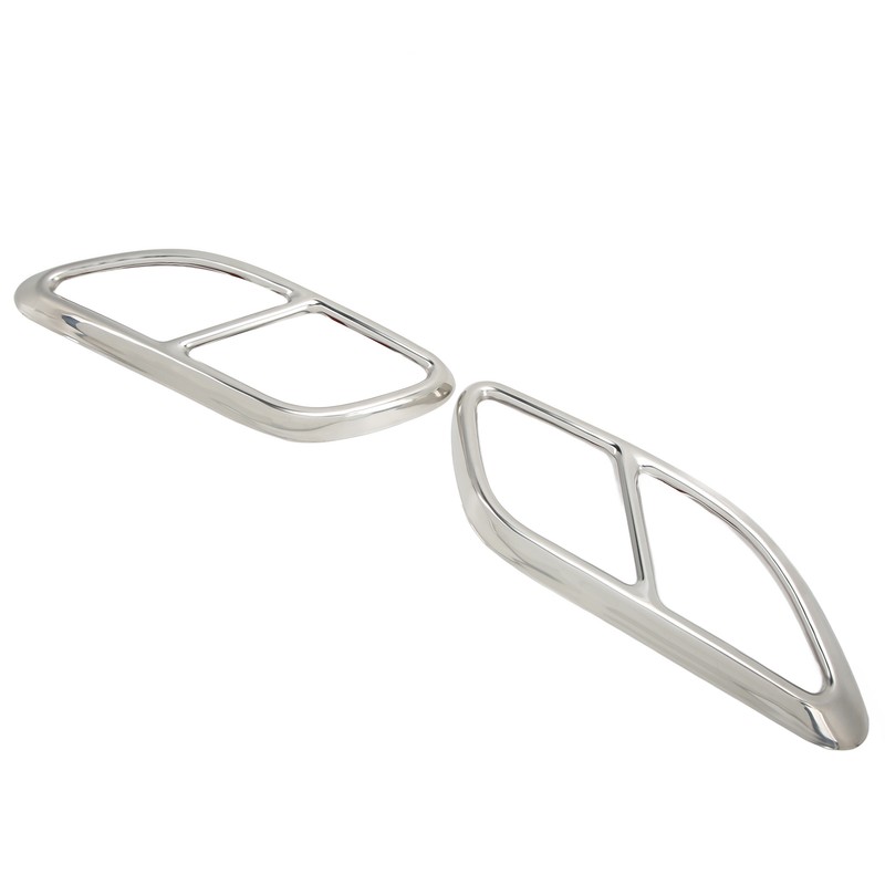 2PCS Quad Exhaust Tip Cover Tail Throat Decoration Replacement for