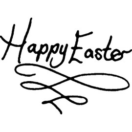 Azeeda A7 'Happy Easter' Unmounted Rubber Stamp (RS00045414)