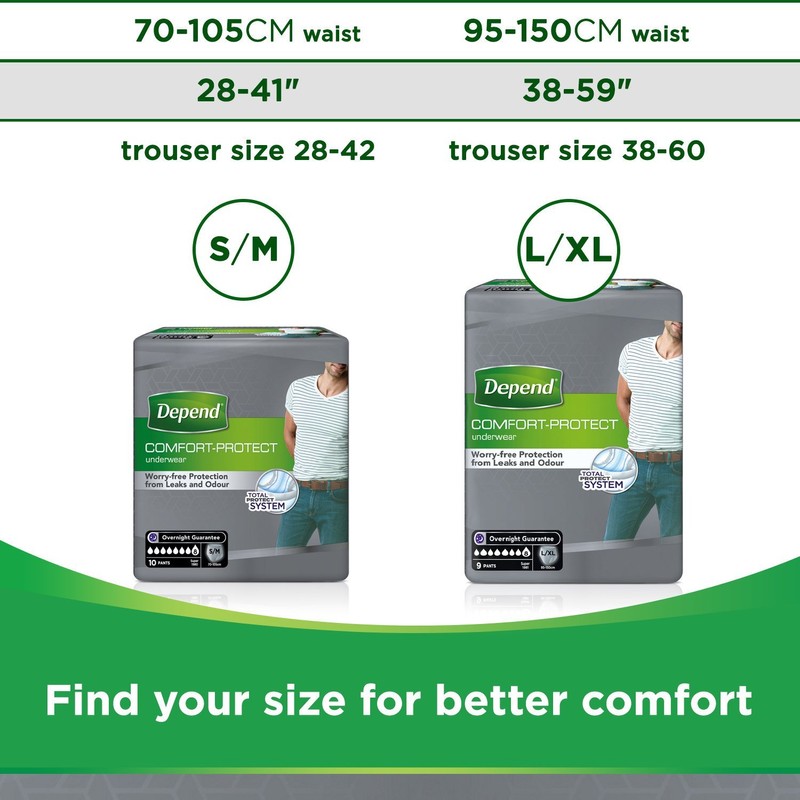 Depend Comfort Protect Incontinence Pants for Men, Large/Extra-Large - 9