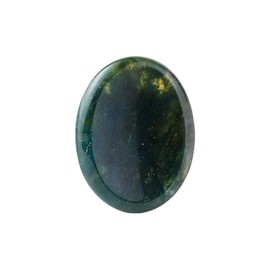 Thumb Bag, Palm Worry Stone, Polished Healing Reiki Gemstone for Crystal Therapy, Relaxed Mind, Balancing Chakra and Decoration, 4.6 cm (Moss Agate)