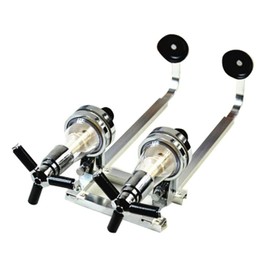 CALIDAKA 2-Bottle Liquor Dispenser,Alum