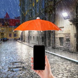 Phone Umbrella, Anti-glare Phone Sun Shade Suction Cup, Funny Foldable Cell Phone Umbrella Stand For Outdoor