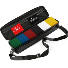 Quiver Time Black Quiver Card Carrying Case - TCG Cards Deck Box Holder for Trading Cards, MTG Bag Playing Card Case (+Wrist & Shoulder Strap, Dividers, Separators, Corner Pads + 100 Apollo Sleeves)