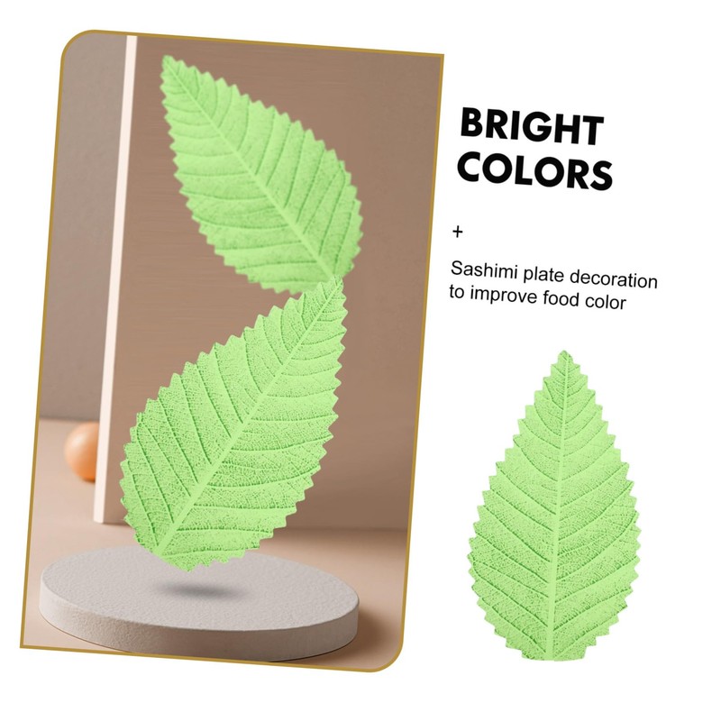 MAGICLULU 200pcs Sashimi Leaves Sushi Decorative Grass Fake Leaves for