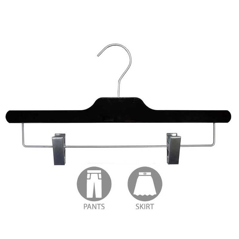 High-end Black Acrylic Bottom Hanger, 12 Pack Luxury Quality Pants