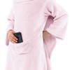 DecoKing Lazy TV Blanket, Microfibre Fleece Blanket with Sleeves, Pockets