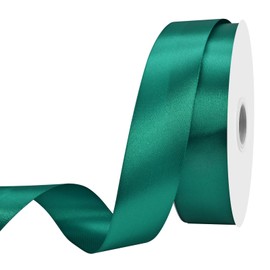 Maclemon Teal Double Satin Ribbon 1-1/2 inches x 100 Yards Solid Colour Ribbon For Gift Wrapping Craft Sewing Hair Accessories Balloons Birthday Parties Wedding Decorations And More