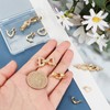 SUPERFINDINGS 6 Sets 6 Style Brass Folding Clasp Golden Zirconia