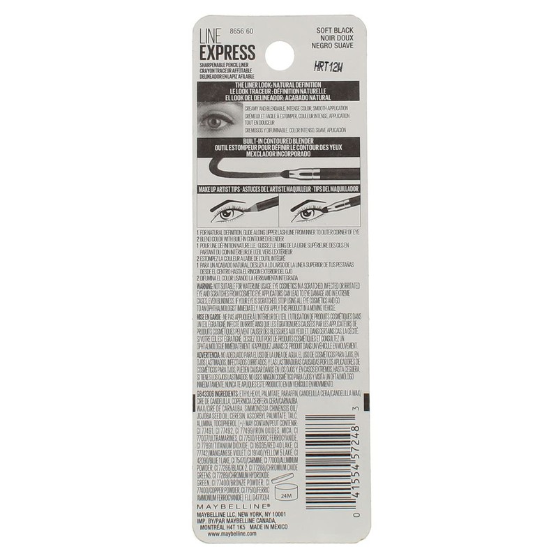 Maybelline New York Line Express Eyeliner, Soft Black 902, 0.035