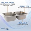 RecPro RV Double Bowl Kitchen Sink | 27" x 16