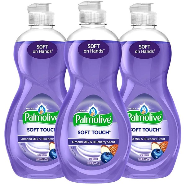 3 Pk. Palmolive Ultra Soft Touch Dish Soap, Almond Milk and Blueberry - 10FL. Oz