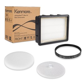 Kenmore K4010 Filtro HEPA vertical sin bolsa, filtro de espuma, filtro de fieltro y cinturón de repuesto para aspiradora vertical DU2015, DU2012