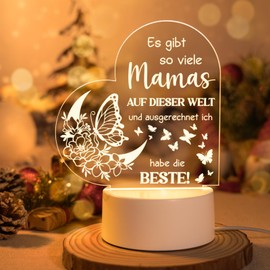 Vetbuosa Geburtstagsgeschenk für Mama - Beste Mama Geschenk LED Nachtlicht, Geschenk Mama Geburtstag, Mama Geburtstagsgeschenk
