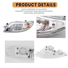 Kspeed Headlights Assembly for 2002-2016 International 4100 4200 4300 4400 8500 8600 Passenger & Driver Side Headlight Headlamp Assembly for International Durastar