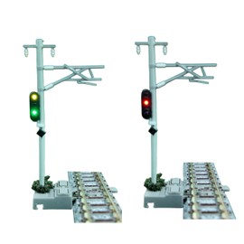 Railroad Model Traffic Light for TOMIX Railways Only Kaifeido Original "Anywhere On Rail" Signal Light (5/6 Equation (Blue + Yellow Simultaneous Lighting))