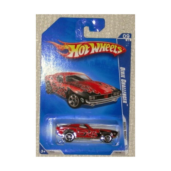 Hot Wheels 2009 Rebel Rides 09/10 Dixie Challenger Dark Red