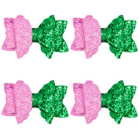 Vovii 4Pcs Bow Hair Clips with Witch Theme for Witch Hair Accessories, Cute Hair Bows for Girls Outfit Gifts Cosplay