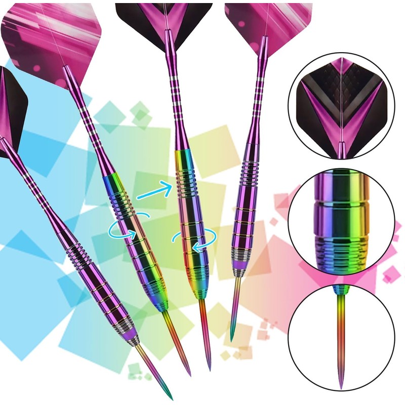 Lavishio Dart Metal Tip Set 3 Aluminum Dart Shafts Steel