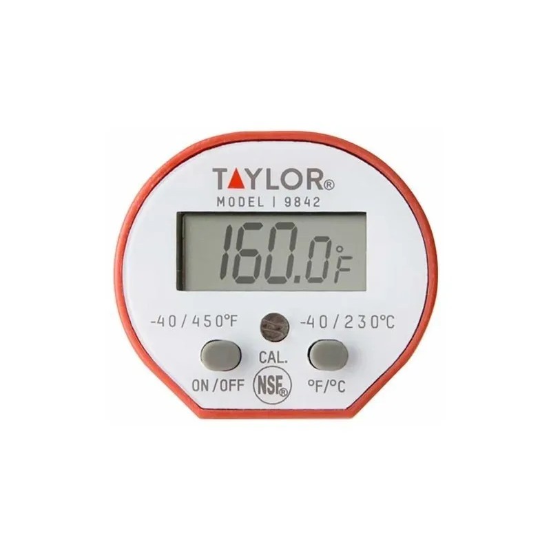 Termómetro Digital Impermebale Para Cocina Taylor 9842 Rojo