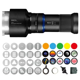 Bussi MG06 Pro Optical Bowens Mount Snoot for LED Lights, 33° Lens Spotlight for Photography, with Amaran cob60xS/dS/150C/300C/LS300x, LSC300d II, Nanlite FS-300B/300C, Extended Bowens Mount