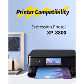 340XL High Yield Ink Cartridge Combo Pack Remanufactured for Epson 340XL 340 T340 Ink Cartridges for Expression Photo XP-8800 (6 Pack,1 Black,1 Cyan,1 Magenta,1 Yellow,1 Light Cyan,1 Light Magenta)