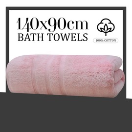 Towelogy 100% Cotton Bath Towels 70x120cm – Ultra Soft & Absorbent Towels for Bathroom | Spa & Hotel Quality | Premium Quick Dry Towel Set for Adults (1, Blush)