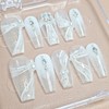 Wedding Chiffon Handmade Nail Tips - Short Oval / 웨딩