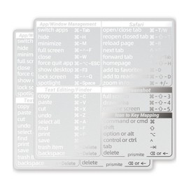 Mac Shortcut Sticker 2023, PET, Pack of 2，Silver