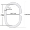 White Plastic Shower Curtain Rings Hooks for Bathroom Shower Window
