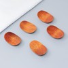 yueton 5 PCS Chopstick Rest Wood Yuanbao Chopstick Holder Spoon
