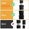 KCO Lighting M14 Threaded Extension Rod 7.89“ and 11.8" Black