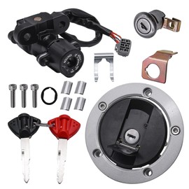 Cylinman Ignition Switch Fuel Gas Cap Seat Lock Keys Set Fit for Suzuki GSXR600 GSXR750 GSXR1000 GSXR1300 SV1000/SV1000S SFV650 SV650 Replace for 37101-40820 37101-40821 37101-40830 37101-40831