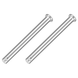 sourcing map 2Pcs 3/8" x 4" Single Hole Clevis Pins, 304 Stainless Steel Flat Head Clevis Pins Hitch Pin for Trailer Latch, Mechanics Repair, Furniture Installation, Industrial Equipment
