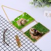 JUXYES Set of 2 Wall Hanging Brass Picture Frame, Glass