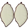 Sanbege 2 Pack Leaf Spoon Rest, Ceramic Ladle Holder, Modern