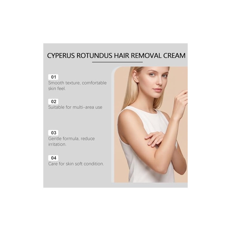 Crema Depilatoria 2 en 1 para Mujer, con Ingredientes Naturales