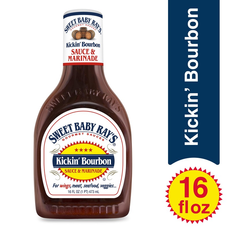 Sweet Baby Ray's Sauce and Marinade, Kickin' Bourbon 16 Fl