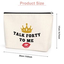 40th Birthday Gifts for Women 25x17CM Makeup Bag 40 Year Old Birthday Gifts for Women Friends Turning 40 Gifts for Aunt Wife 1984 Birthday Gifts for Sister Travel Pouch Gifts for 40 Year Old Woman