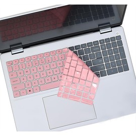 Yuomik Silicone Keyboard Cover Skin Protector Compatible for Dell 16/16 Plus DC16250 DC16251 DB16250 DB16255 DB06250, Inspiron 16 5640 5645, Dell 15 Laptop DC15250 DC15255 (Not for DA16250) (Pink)