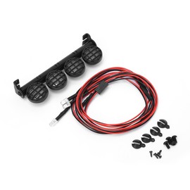 5V 22MM Large RC Car Roof Lights Bar LED Lamp for RGT 1/10 RC 136100 Crawler Car Upgraded AccessoriesBlack FZ0032