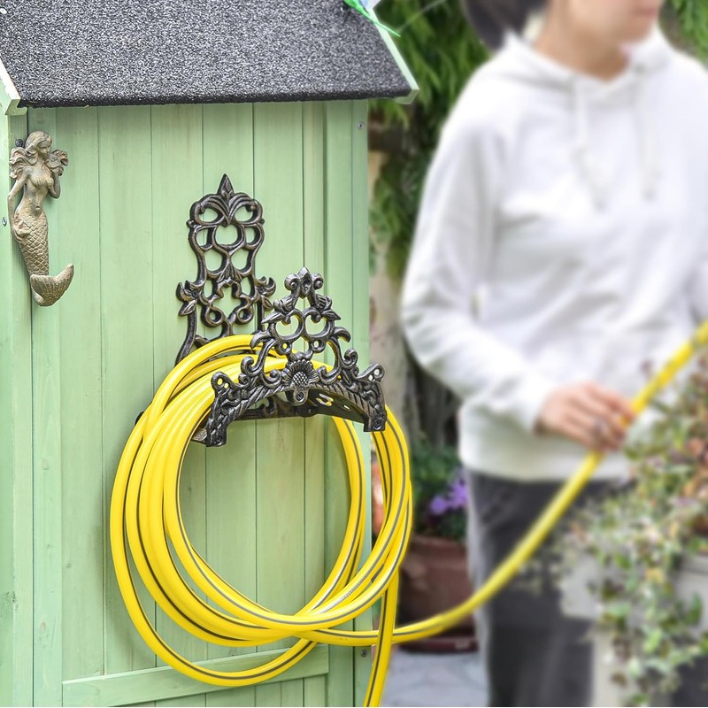 Sungmor Heavy Duty Cast Iron Garden Hose Holder - Wall