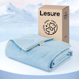 Lesure Premium Cooling Blankets for Medium Dogs - Washable Dog Cooling Throw Blanket with Q-MAX>0.4，Durable Self Cooling Pet Mat for Cat, Soft Cooling Summer Blanket for Hot Weather, Blue, 30x40