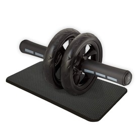 Bodytech BTS91NH001 Abdominal Roller with Knee Protection Mat, Load Capacity 440.9 lbs (200 kg), Double Roller, Exercise, Ab Wheel