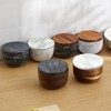 jalz jalz Large Wood Salt Box Salt cellar with Spoon