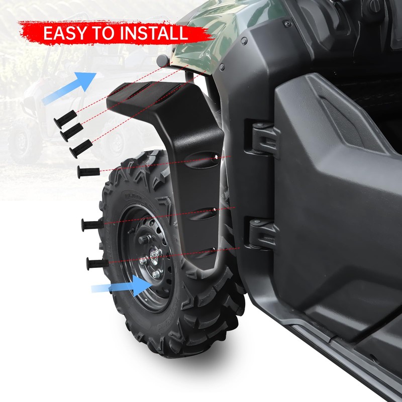 XATVXUTV Front Fender Flares for Honda Pioneer 700-2 700-4 14-21,