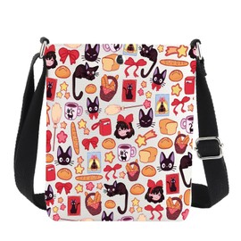 MYSOMY Anime Inspired Crossbody Bag Kiki Bakery Gift Anime Fans Gifts Jiji Lover Gifts Anime Shoulder Bag (catgirl uk3)