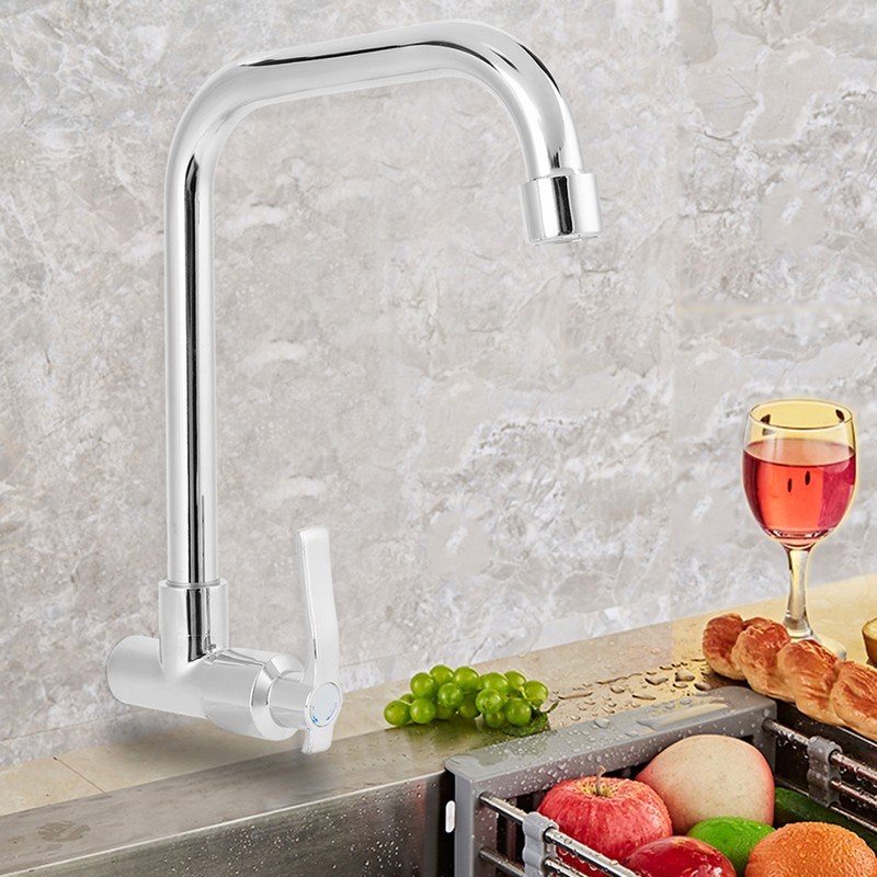 Household G1/2in Kitchen Water Faucet Single Cold Wall Mounted Faucet
