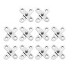 sourcing map 10Pcs 360 Degree Rotating Pivot Hinges, 57 x