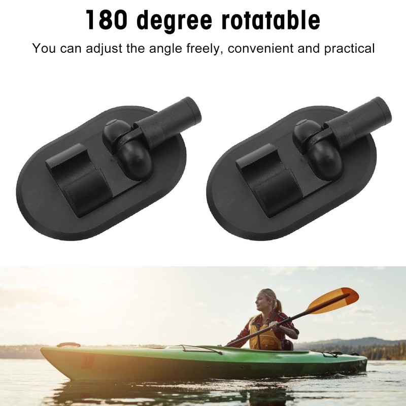 2PCS Inflatable Boat Tent Base PVC 180 Degree Rotation Kayak